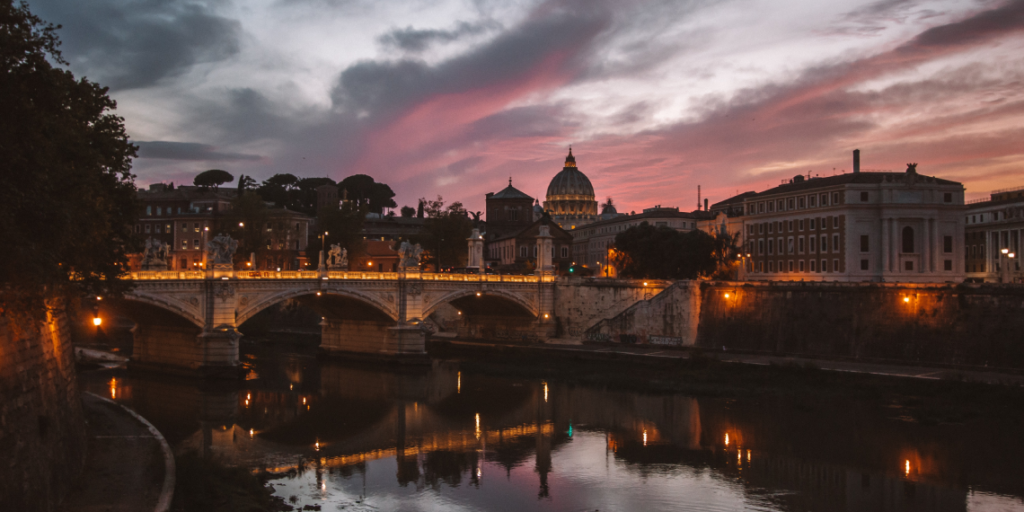 View of Rome from the Tiber River