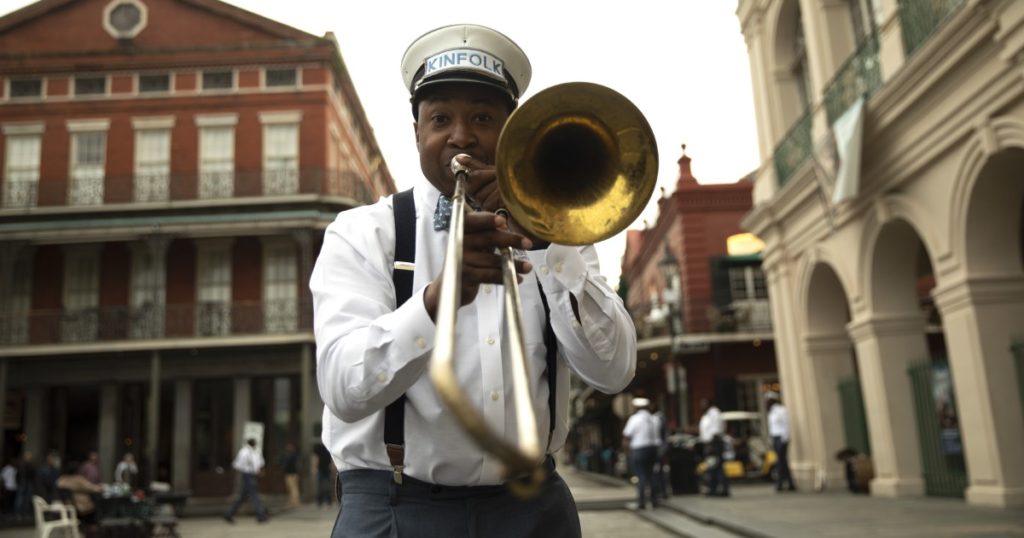 Jazz musician in New Orleans