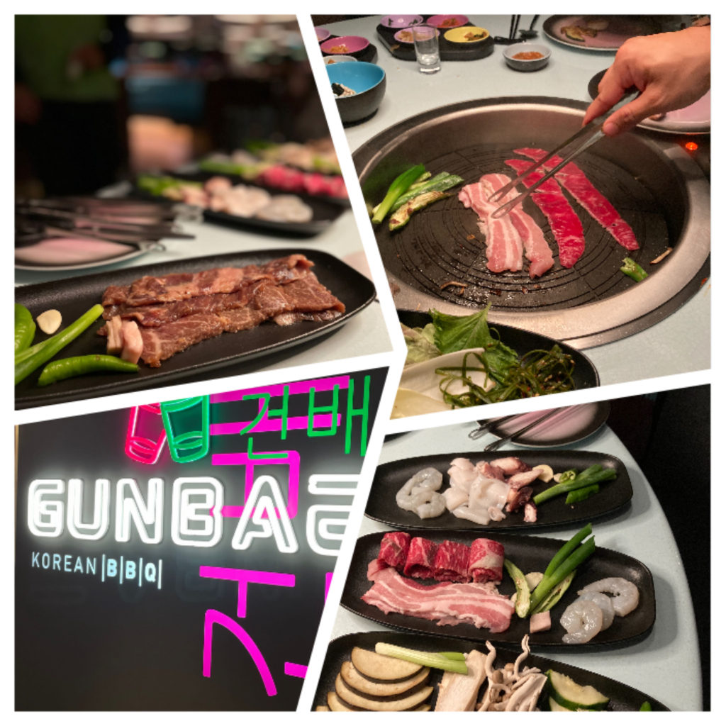 Collage of food options at Gunbar Korean BBQ